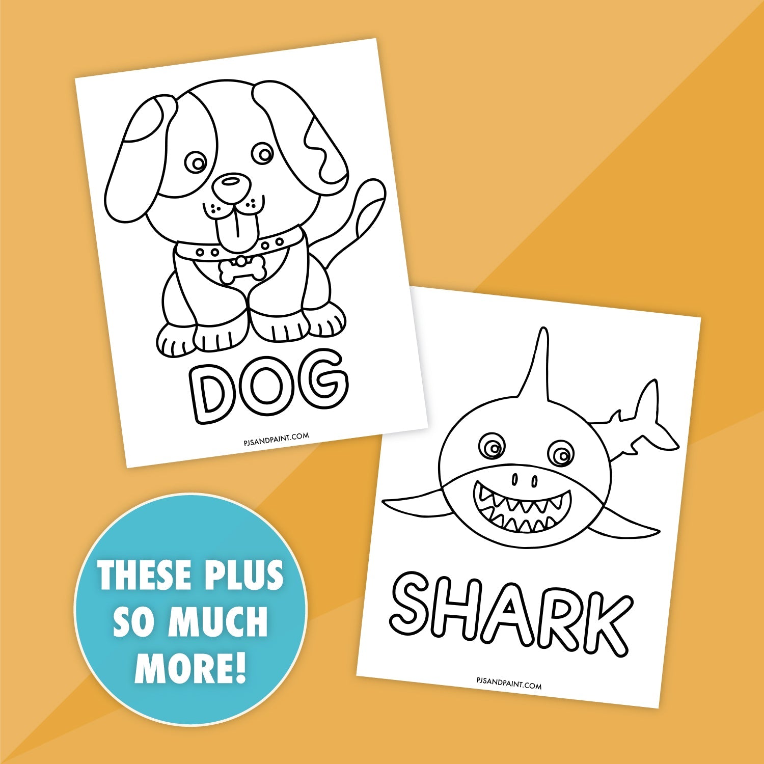 19 Printable Animal Coloring Page Bundle - Pjs and Paint®