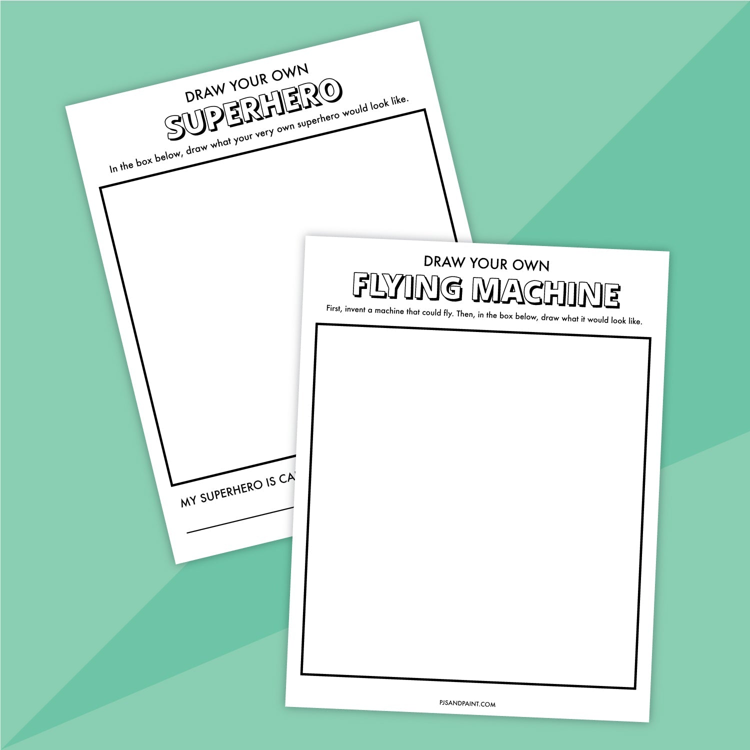 21 Printable Drawing Prompts for Kids - Pjs and Paint®