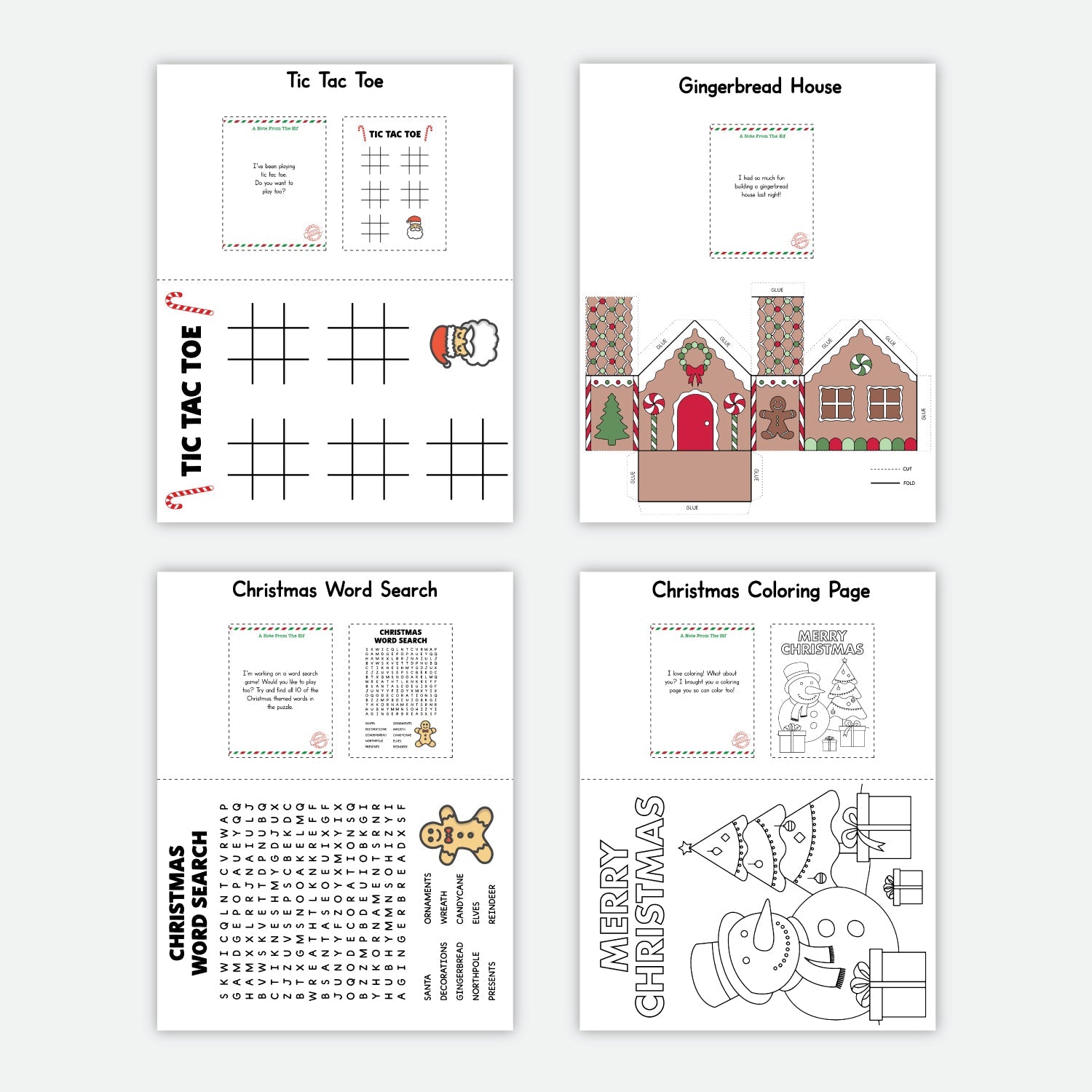 25 Printable Elf Prop and Activity Bundle - Pjs and Paint®