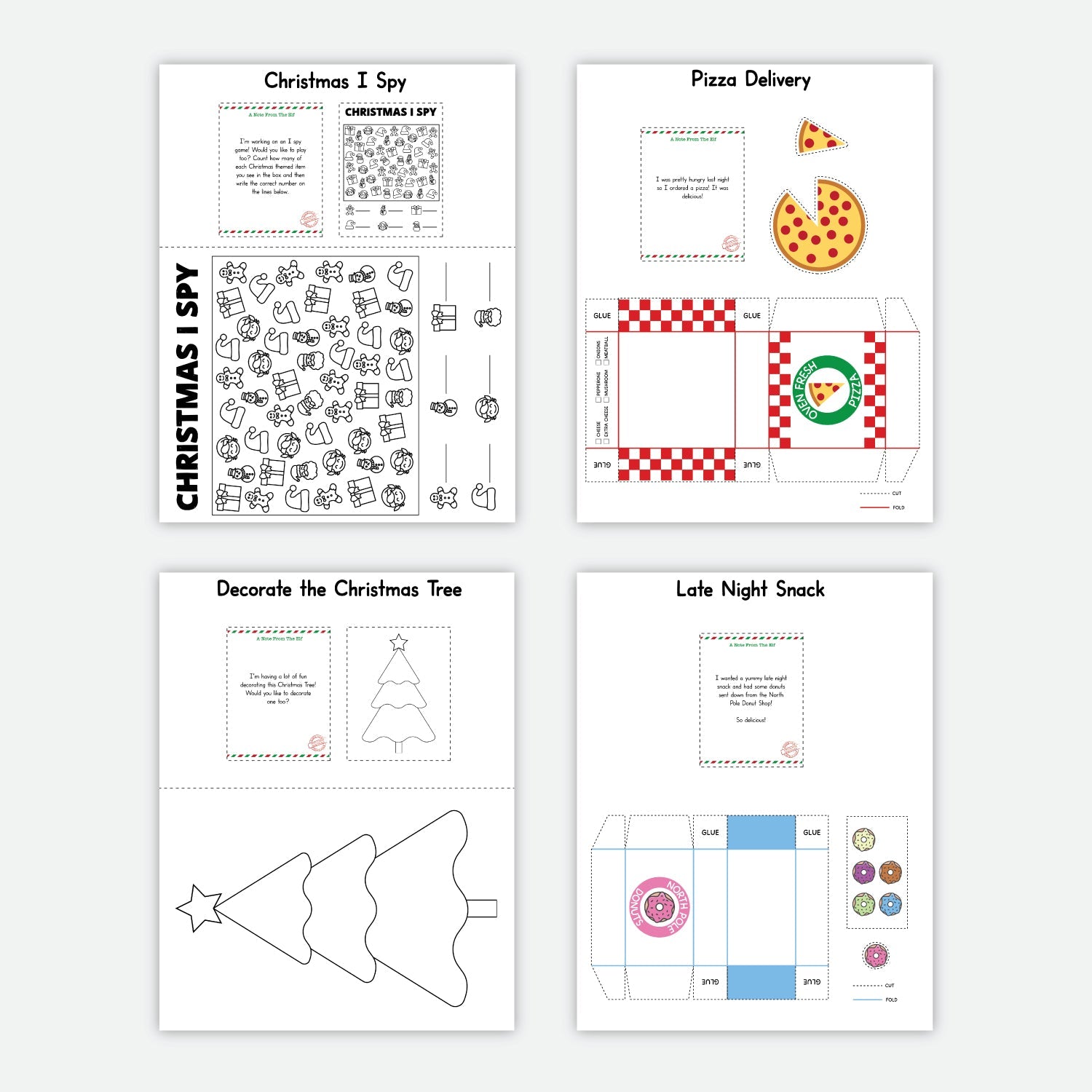 25 Printable Elf Prop and Activity Bundle - Pjs and Paint®