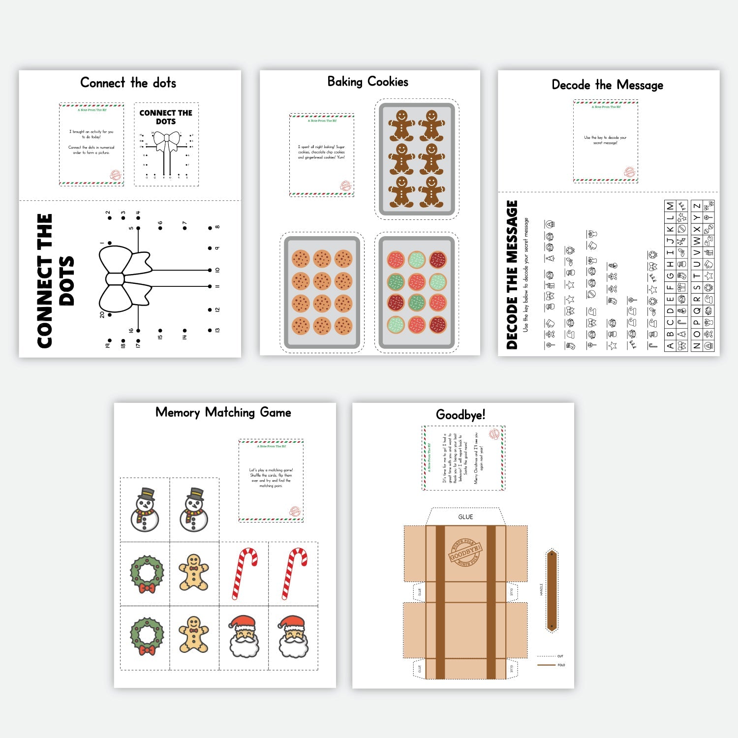 25 Printable Elf Prop and Activity Bundle - Pjs and Paint®