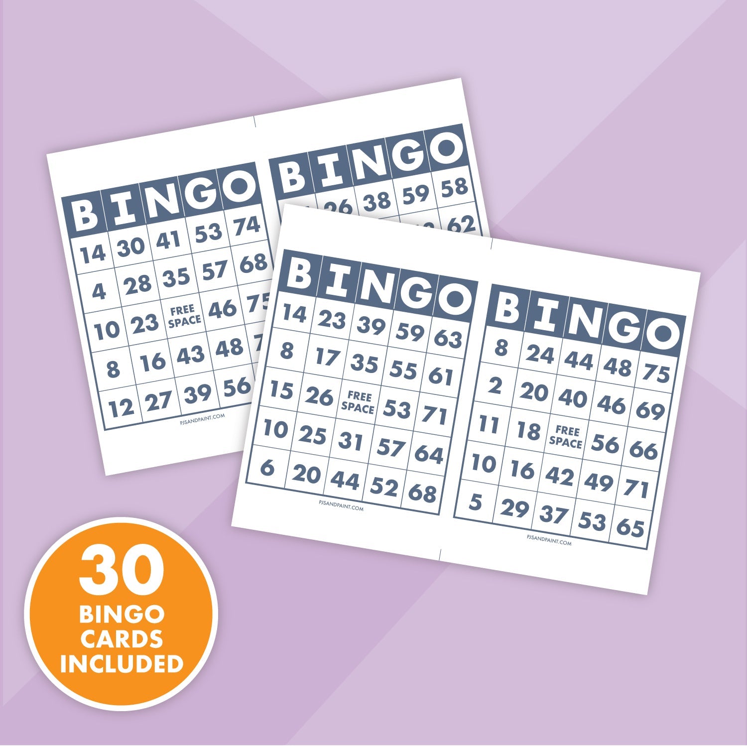Printable Bingo Cards - Pjs and Paint®