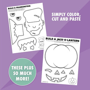 10 Printable Build Your Own Halloween Activities Bundle - Pjs and Paint®