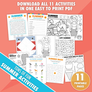 11 Printable Summer Activities Bundle - Pjs and Paint®