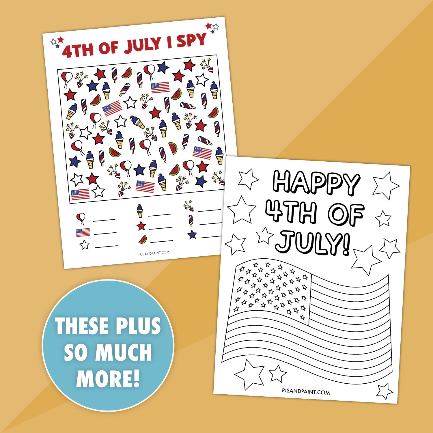 12 Printable 4th of July Activities Bundle - Pjs and Paint®