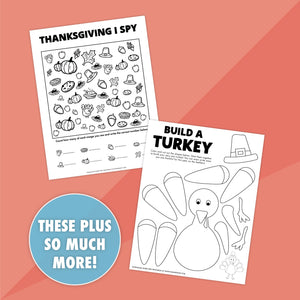 19 Printable Thanksgiving Activities Bundle - Pjs and Paint®