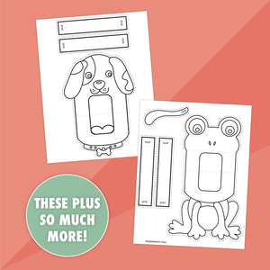 20 Printable Paper Puppets Bundle - Pjs and Paint®