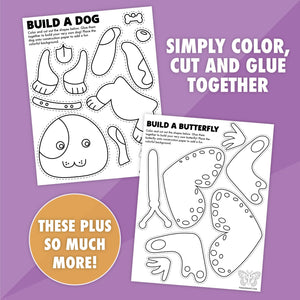 25 Printable Build an Animal Craft Bundle - Pjs and Paint®