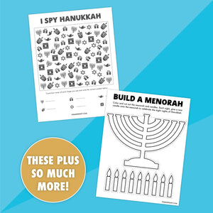 8 Printable Hanukkah Activities Bundle - Pjs and Paint®