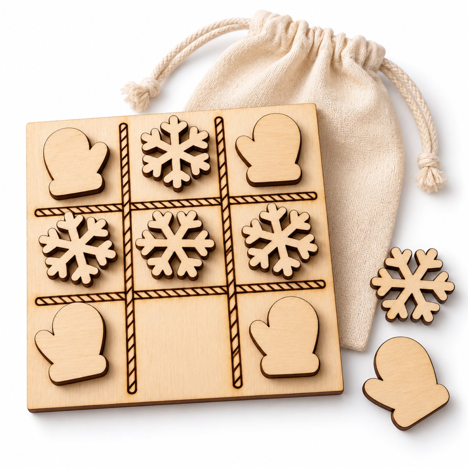 Wooden Winter Tic Tac Toe Classroom Gifts