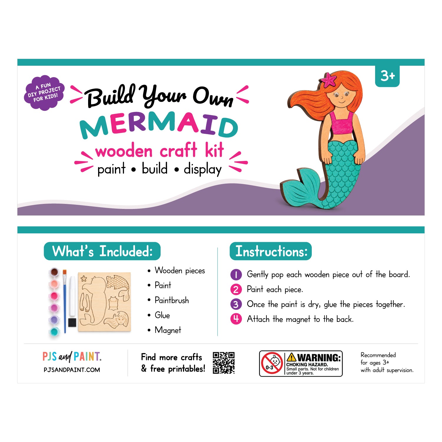 Build Your Own Mermaid Wooden Craft Kit