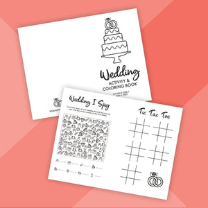 Printable Wedding Activity and Coloring Book - Editable Cover - Pjs and Paint®
