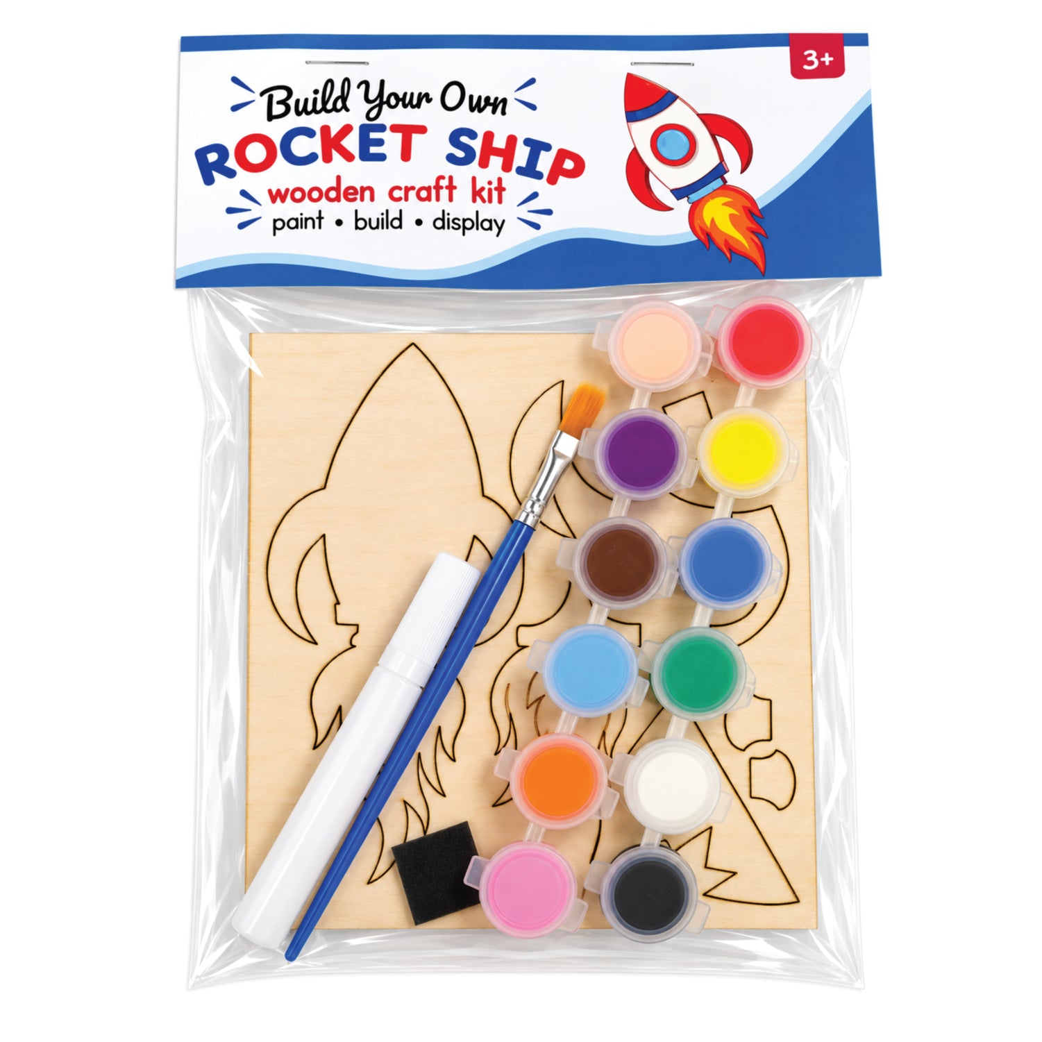 Build Your Own Rocket Ship Wooden Craft Kit