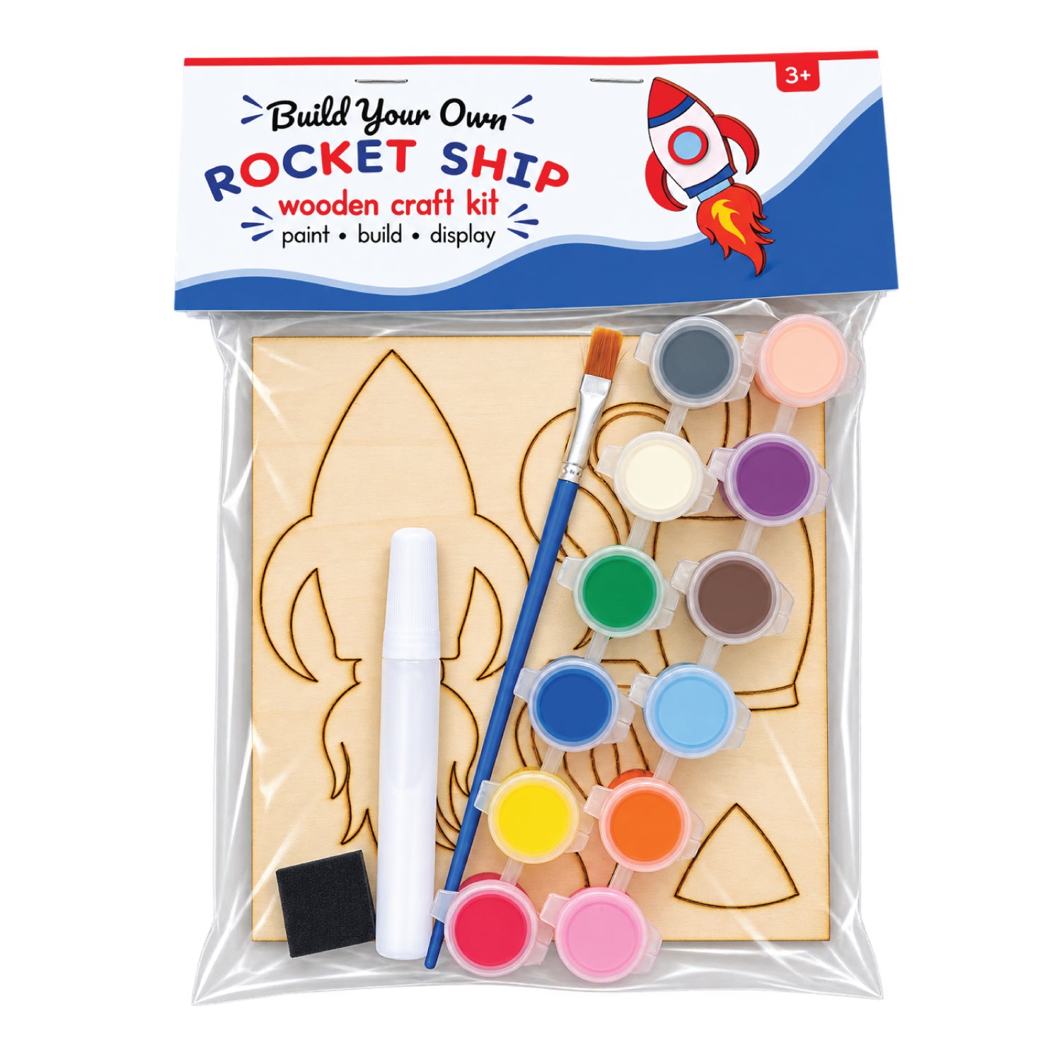 Build Your Own Rocket Ship Wooden Craft Kit