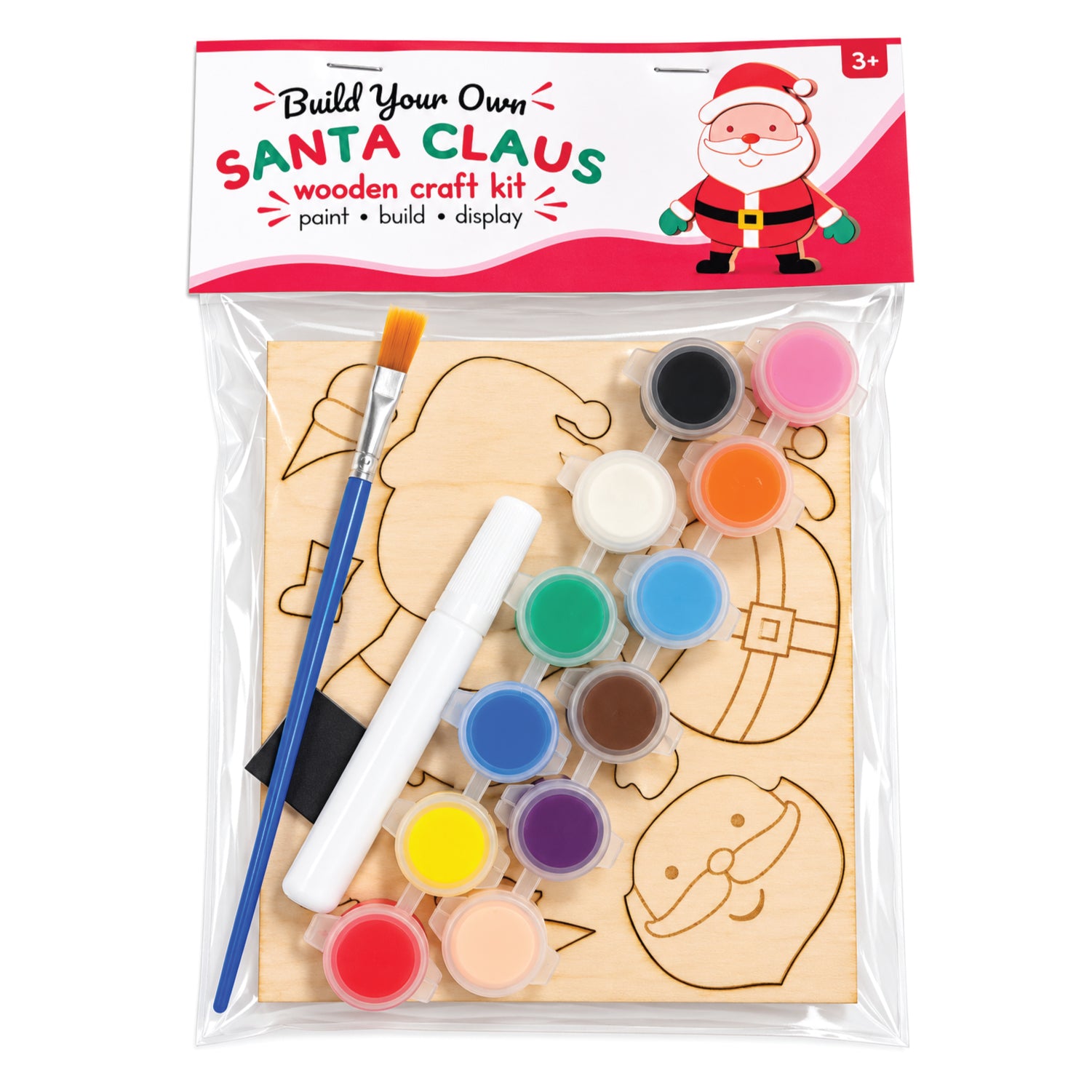 Build Your Own Santa Wooden Craft Kit (NEW VERSION)