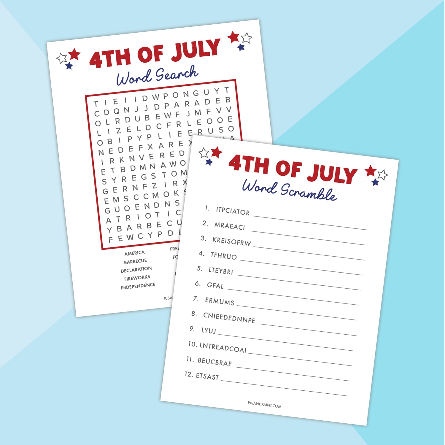 Printable 4th of July Activity Bundle