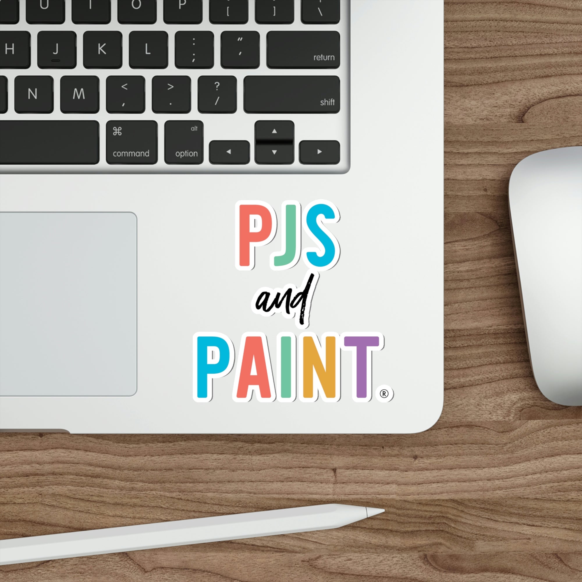Pjs and Paint® Square Logo Sticker