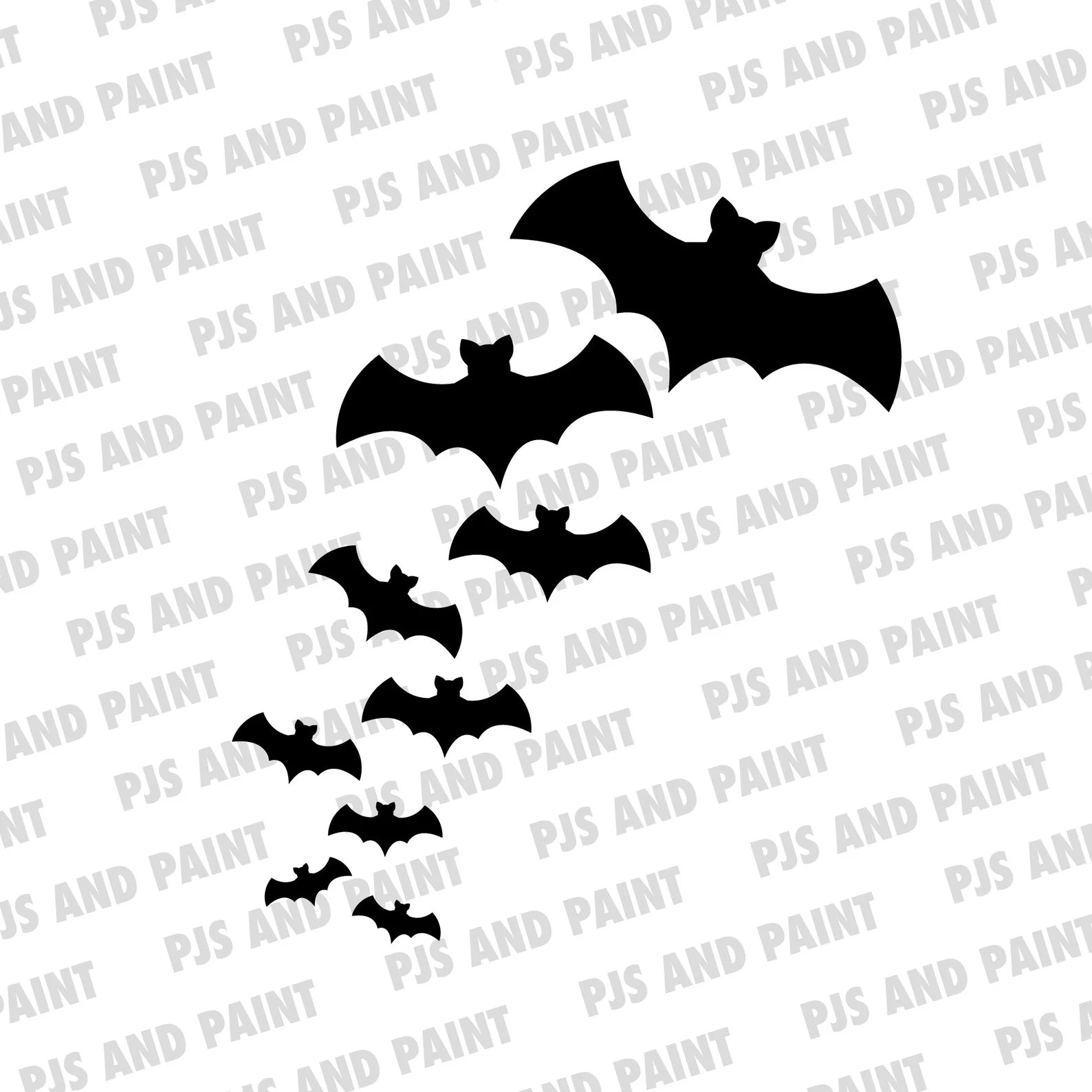 Flying Bats SVG