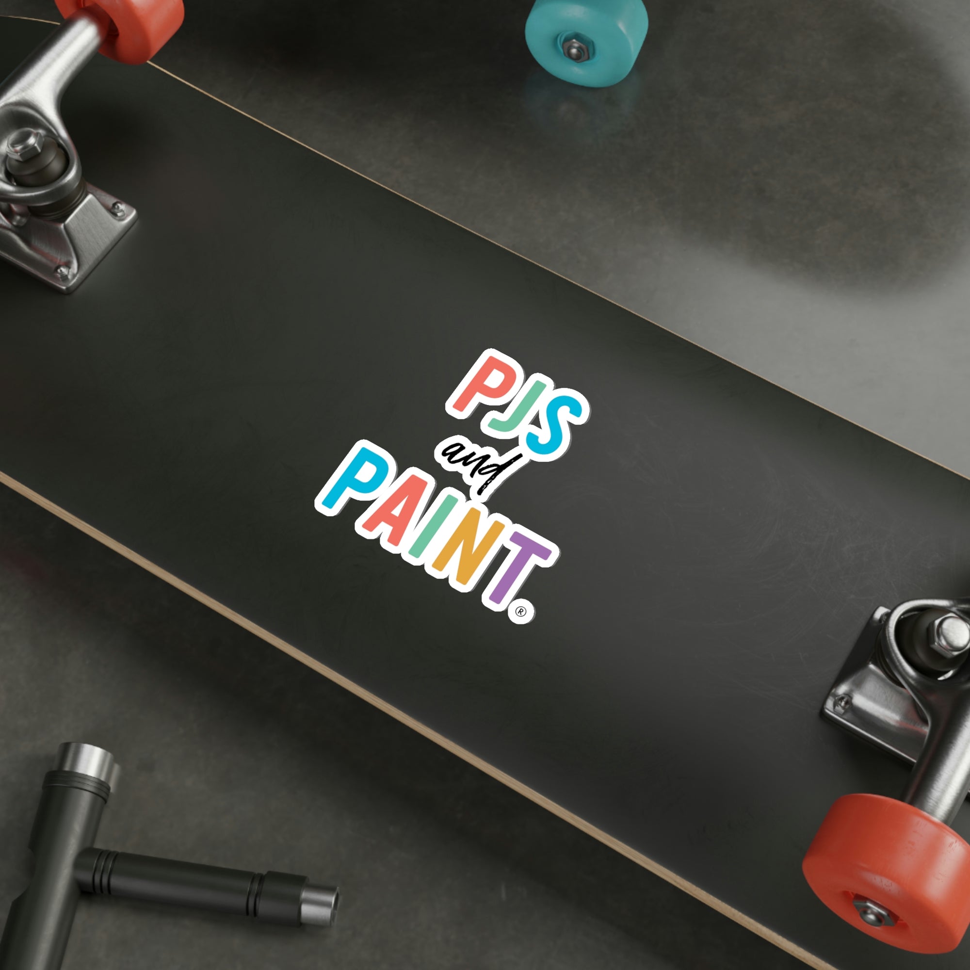 Pjs and Paint® Square Logo Sticker