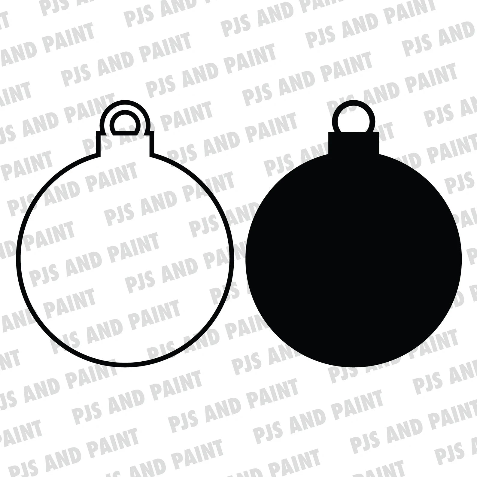Round Christmas Ornament SVG