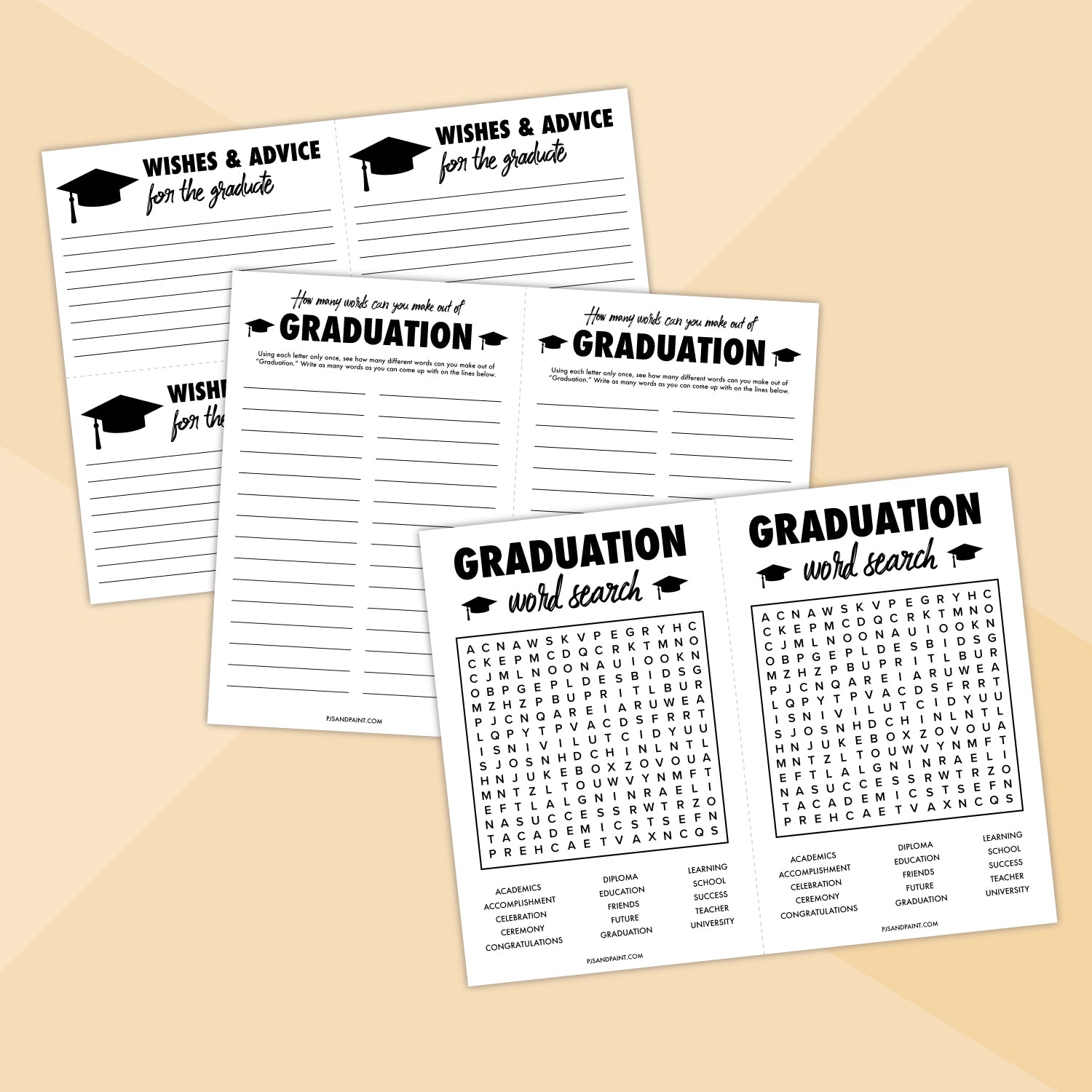 Printable Graduation Activity Bundle