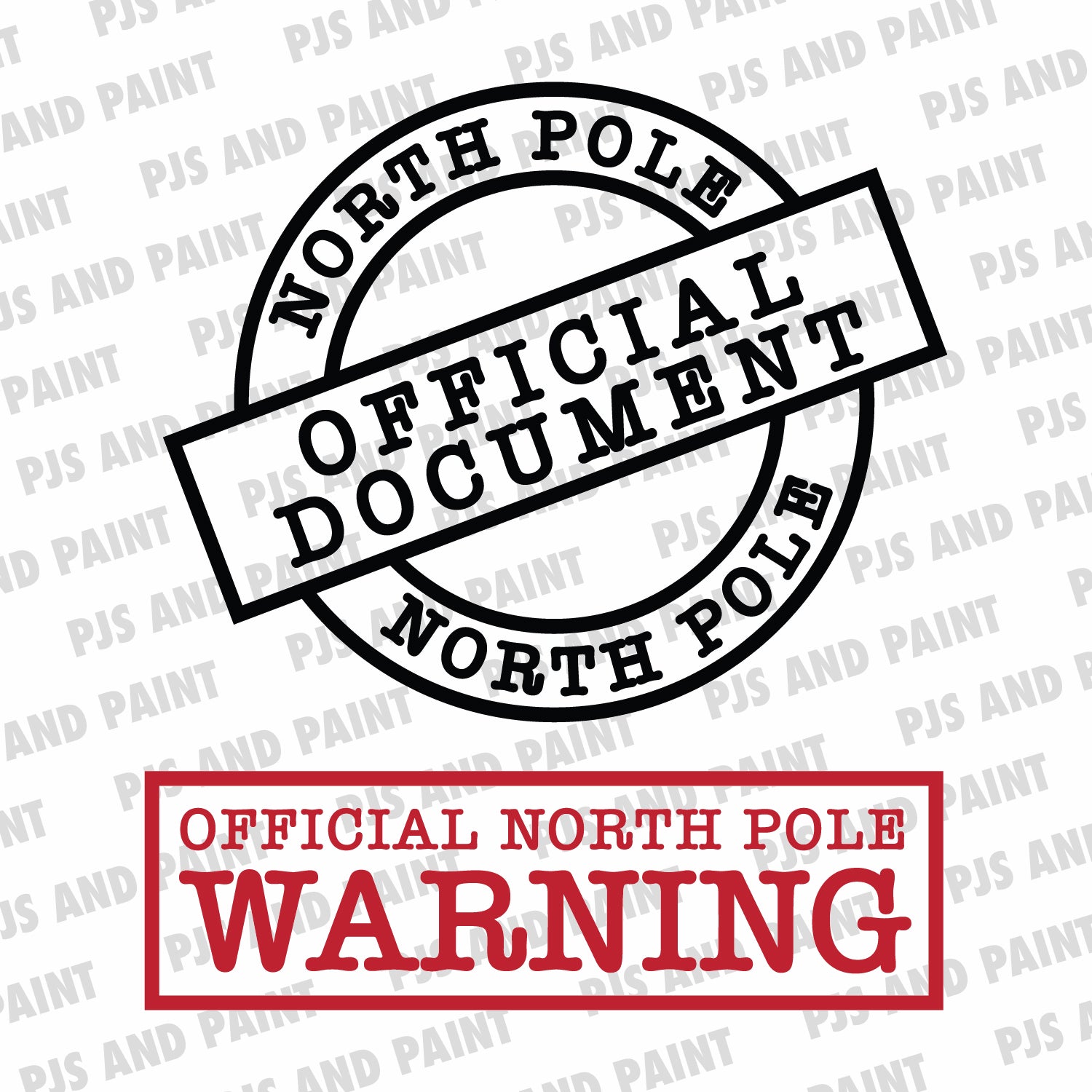 Official North Pole Stamp SVG Bundle