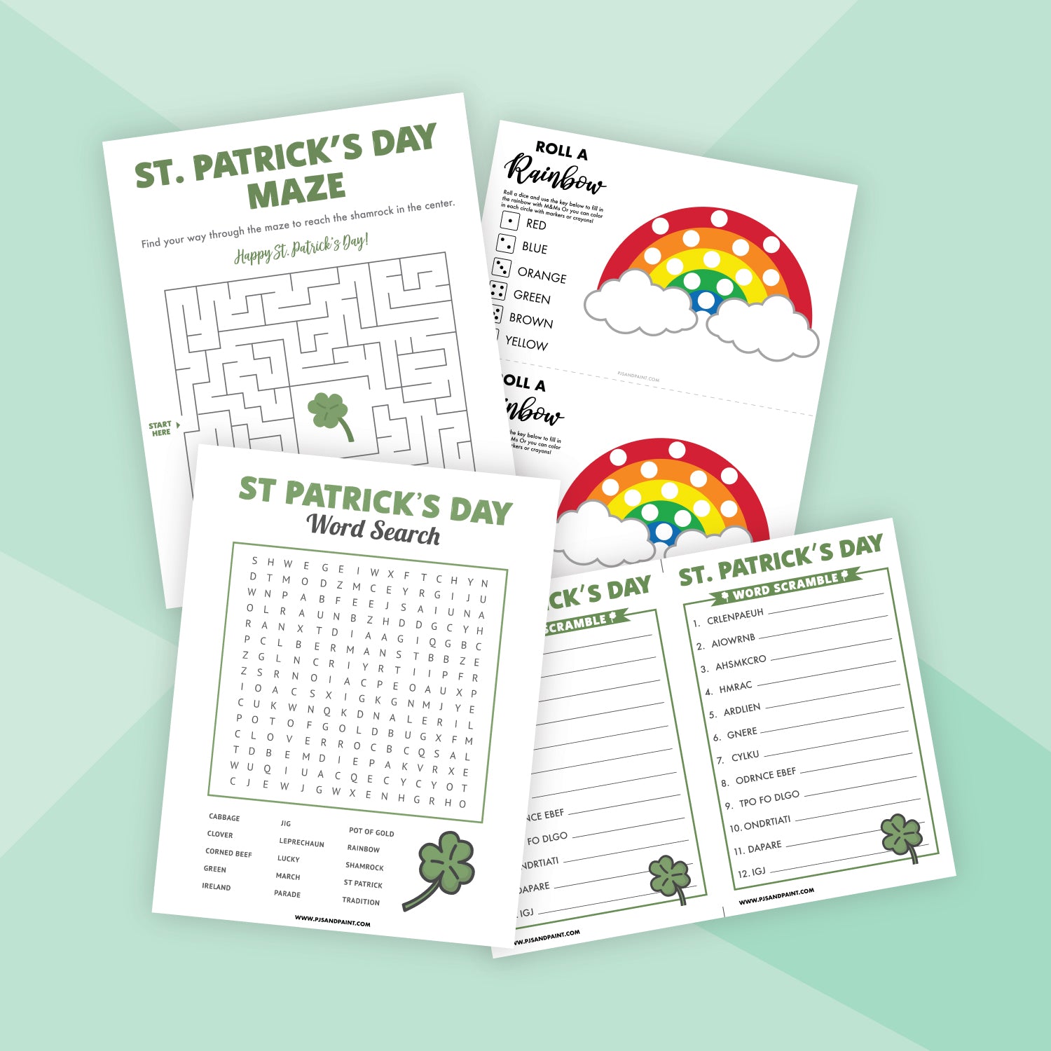 Printable St. Patrick's Day Game Bundle