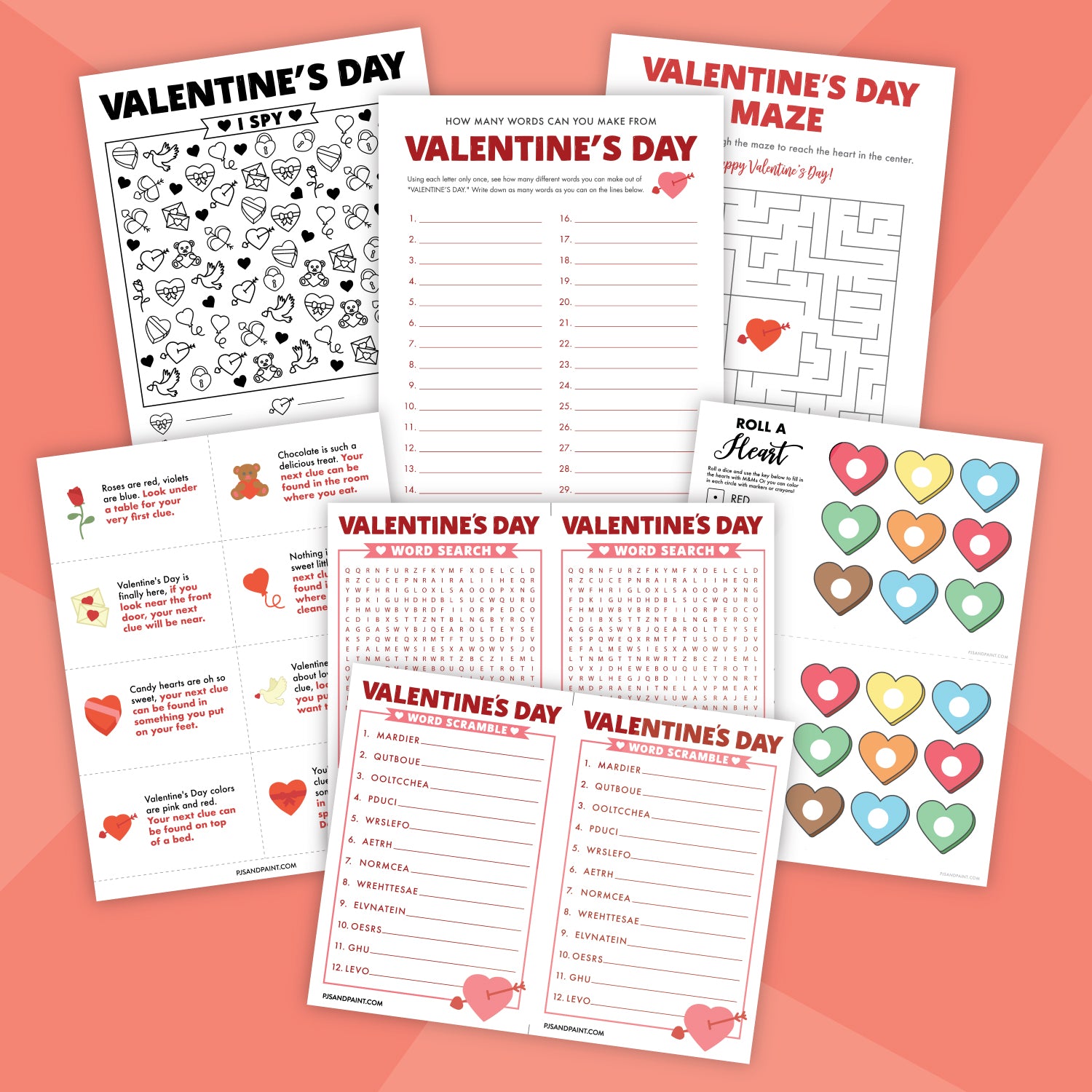 Printable Valentine's Day Game Bundle